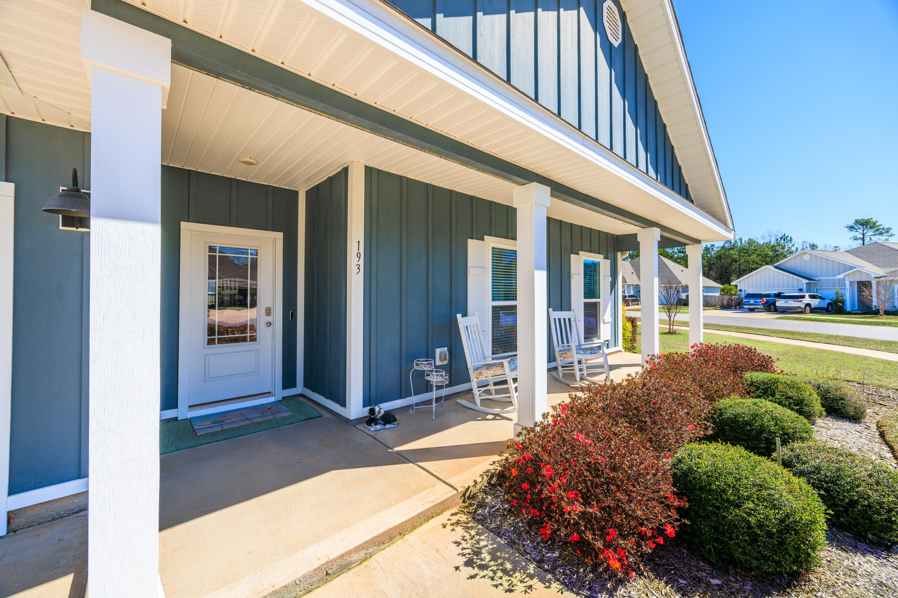 193 Perimeter Place Freeport, FL 32439 - Photo 39 of 43 a view of building exterior with dining table and chairs