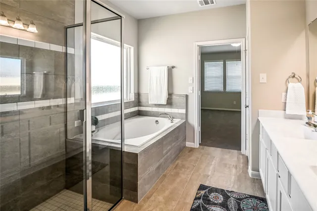 a close view of walk in closet