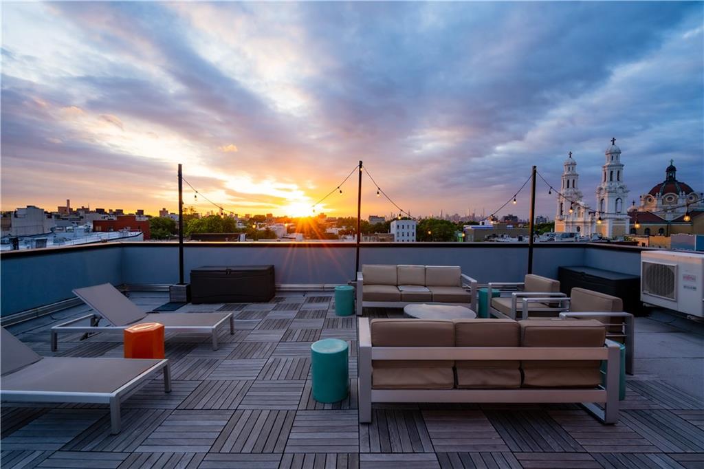 139 Grove Street, Unit 4F Brooklyn, NY 11221 - Photo 21 of 23 a view of a terrace with seating space