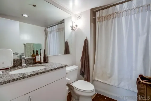 a outdoor dining space with furniture