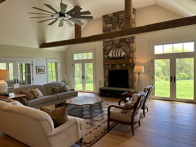 60 Meetinghouse Road Chilmark, MA 02535 - Photo 15 of 49 a living room with furniture and a flat screen tv