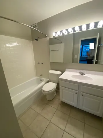 a city view with tall buildings