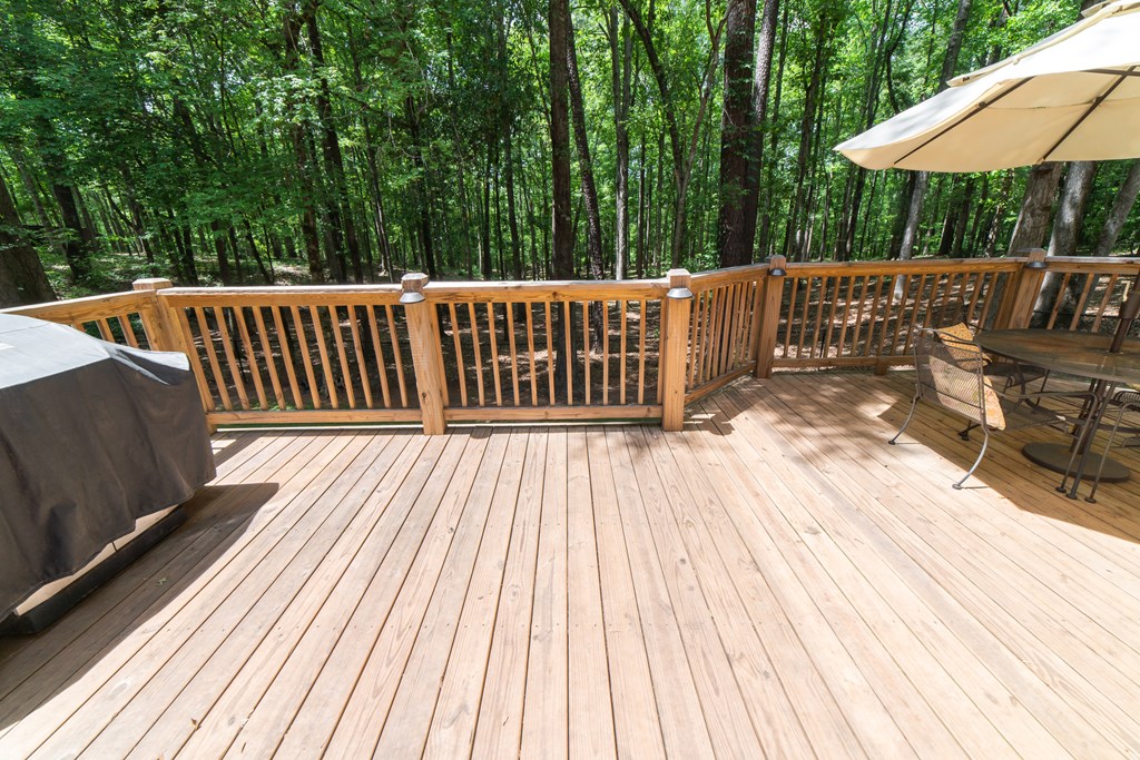 1842 Plantation Creek Road Fortson, GA 31808 - Photo 46 of 52 LARGE BACK DECK W/ VIEW OF PRIVATE WOODED LOT