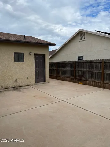 a backyard of a house
