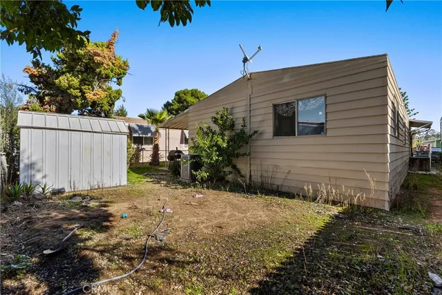 a backyard of a house