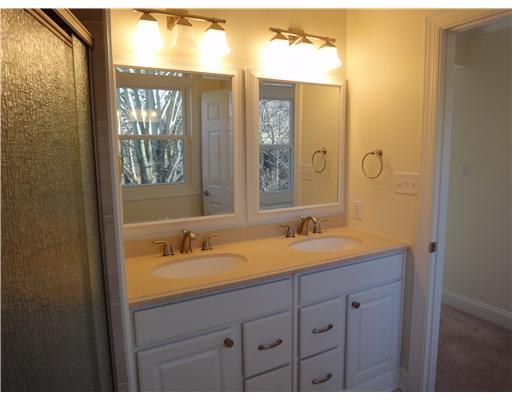 5410 McAnulty Road Baldwin, PA 15236 - Photo 8 of 18 Master Bath/Spa. Beautiful vanity features double bowl sink and brushed nickel fixtures & hardware. There is a swinging privacy glass door on the shower stall, two mirrors, and two vanityl lights.