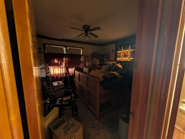 a view of a closet area