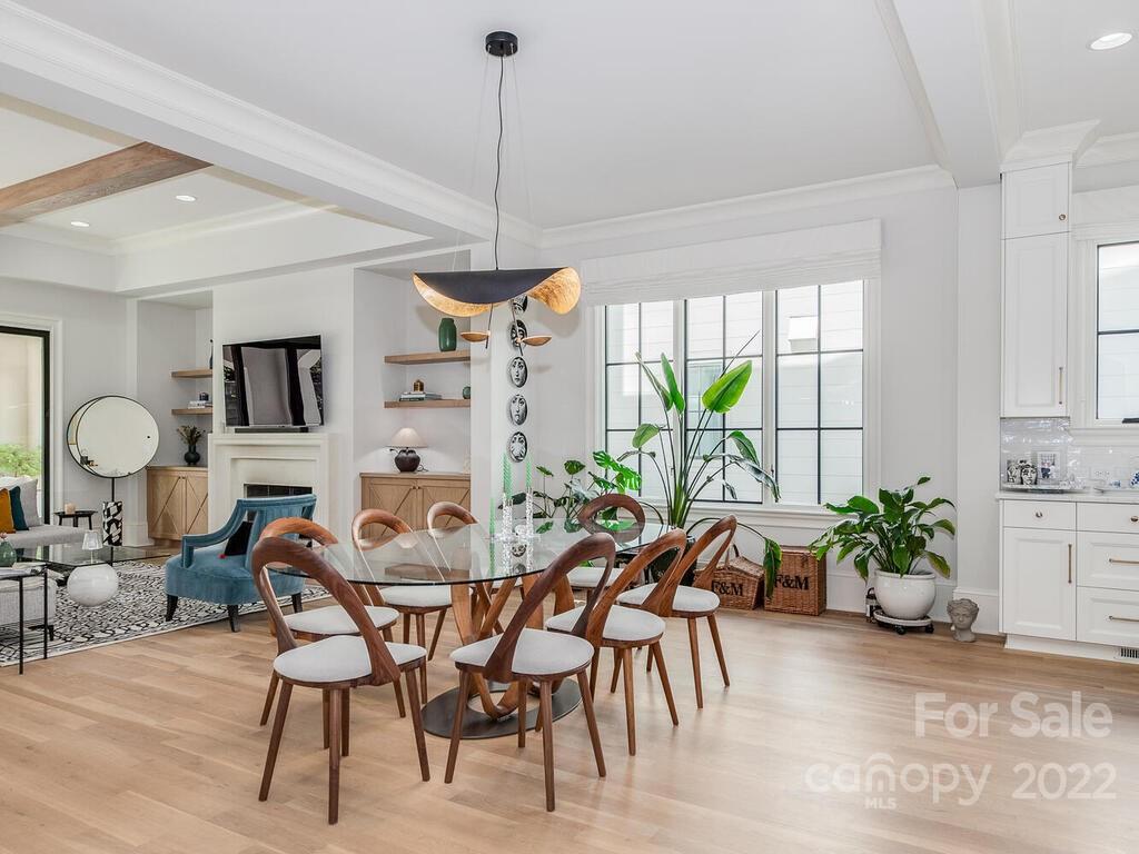 3013 Manor Road Charlotte, NC 28209 - Photo 16 of 41 a view of a dining room with furniture window and wooden floor