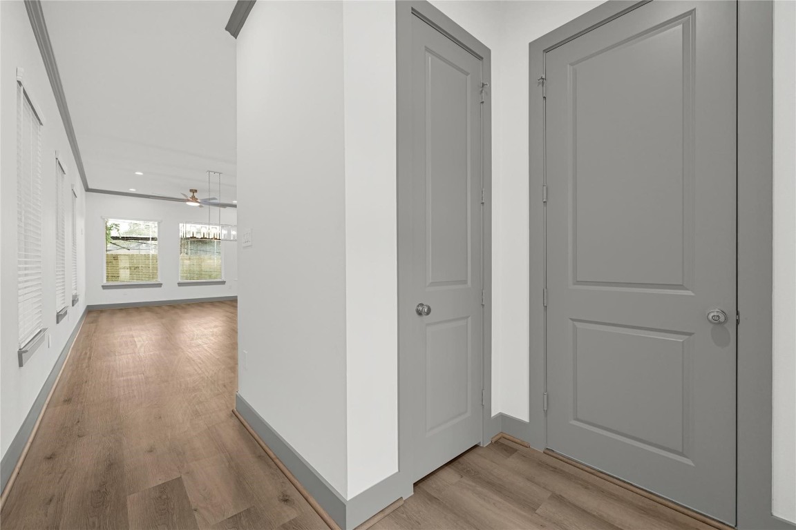 4019 Stassen Street, Unit A Houston, TX 77051 - Photo 11 of 35 View from the front entry with convenient garage access and a nearby coat closet.