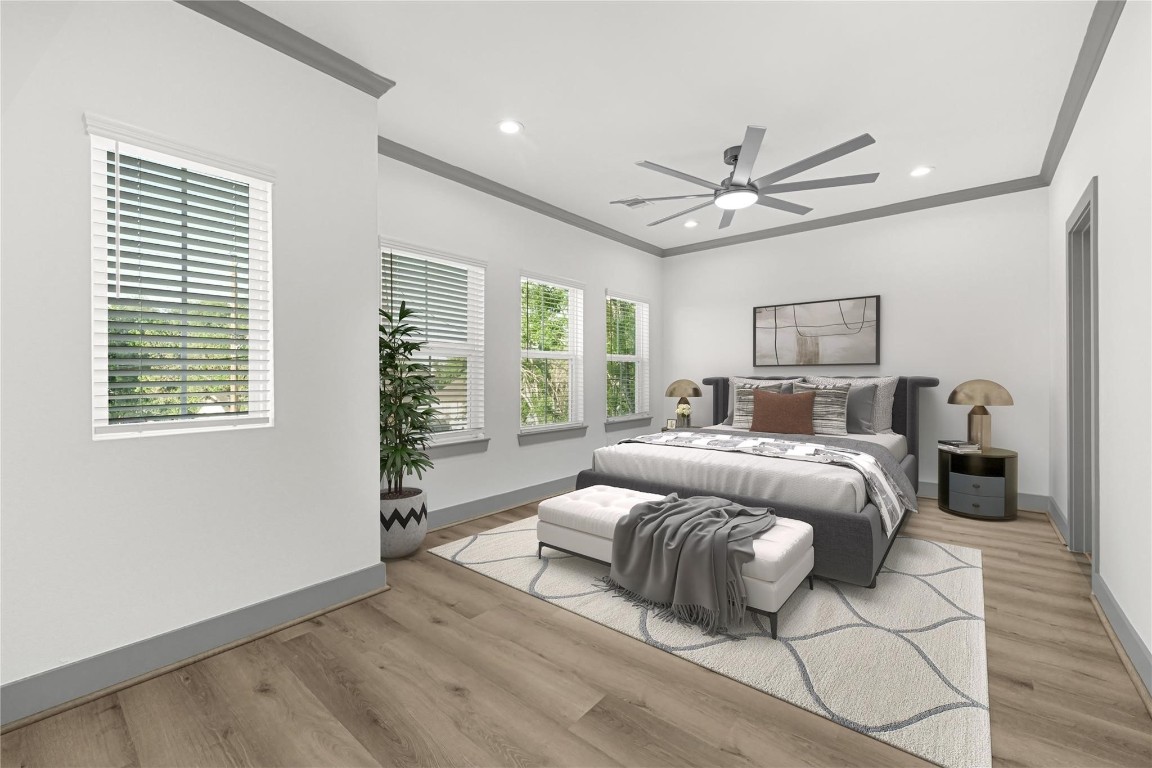 4019 Stassen Street, Unit A Houston, TX 77051 - Photo 20 of 35 a bed room with a bed and a window