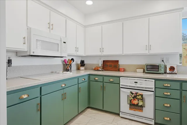 a view of kitchen and living room
