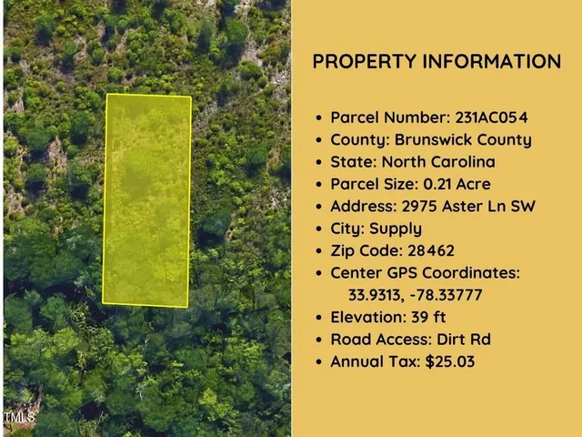 $18,295 | 2975 Aster Lane Southwest, Supply, NC 28462