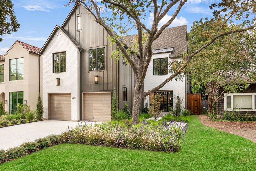 4901 Hanover Avenue Dallas, TX 75209 - Photo 5 of 30 a front view of a house with a garden and yard