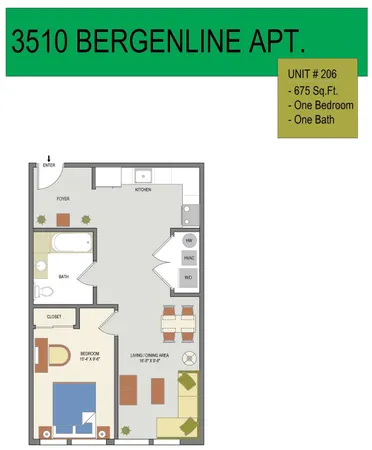 $2,450 | 3510 Bergenline Avenue, Unit 206, Union City, NJ 07087