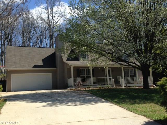 7602 Keating Drive Oak Ridge, NC 27310 - Photo 1 of 18 Exterior Front. Terrific .69 acre level lot in desirable Oak Ridge subdivision. Low maintenance vinyl exterior and windows. Large covered rocking chair front porch + deck out back surrounded by the beauty of nature.