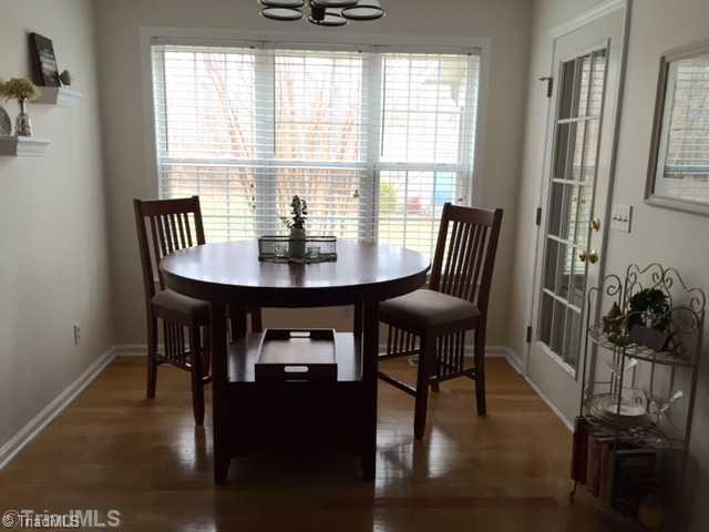 7602 Keating Drive Oak Ridge, NC 27310 - Photo 7 of 18 Breakfast. Great views of the private fenced backyard and convenient access to the 3 seasons porch and also the two car garage.