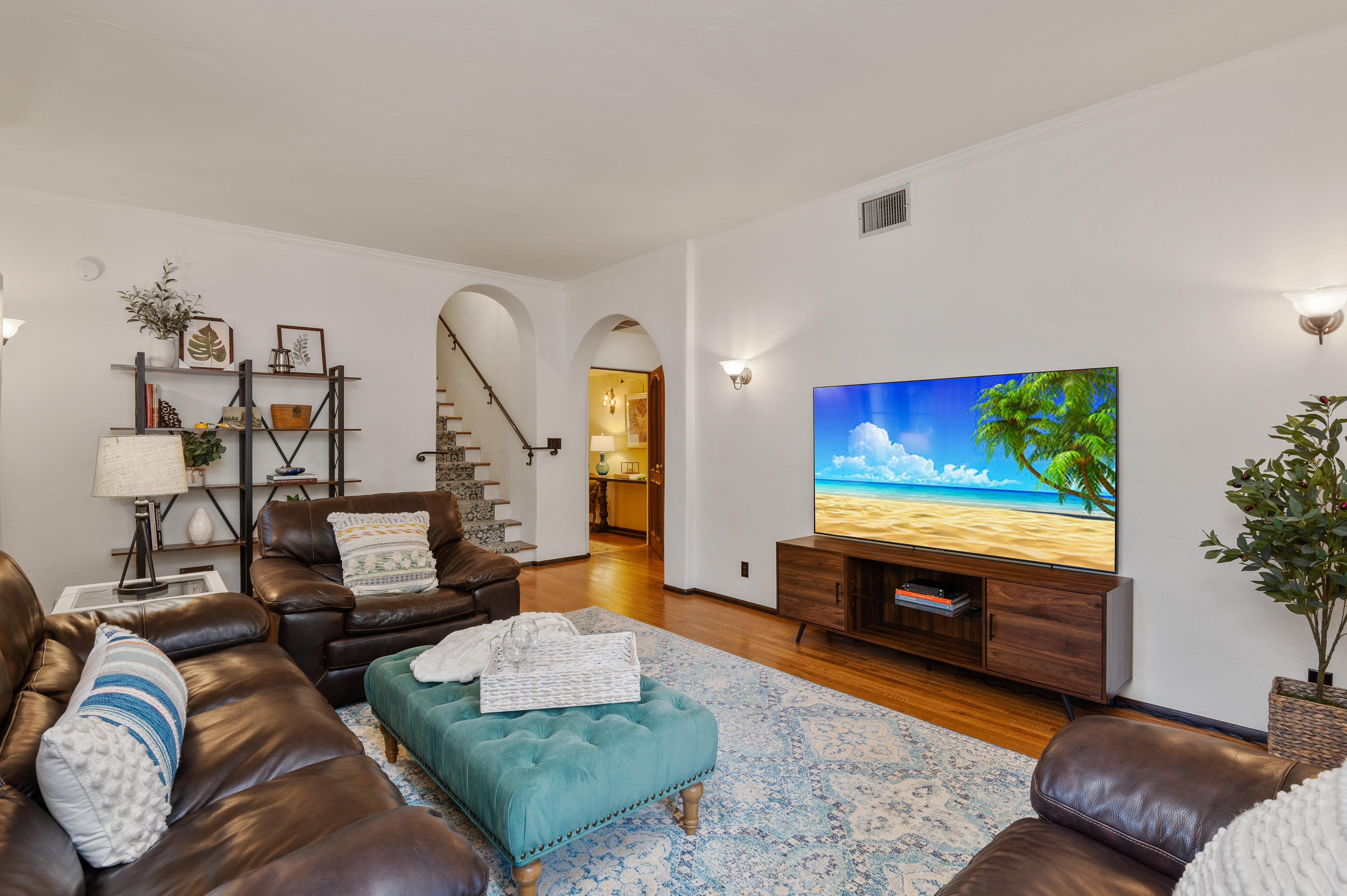1422 East Palm Street Altadena, CA 91001 - Photo 38 of 64 a living room with furniture and a flat screen tv