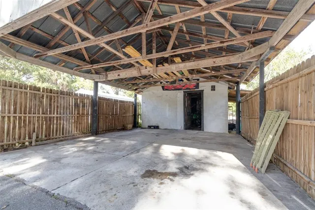 a view of a livingroom with furniture and storage