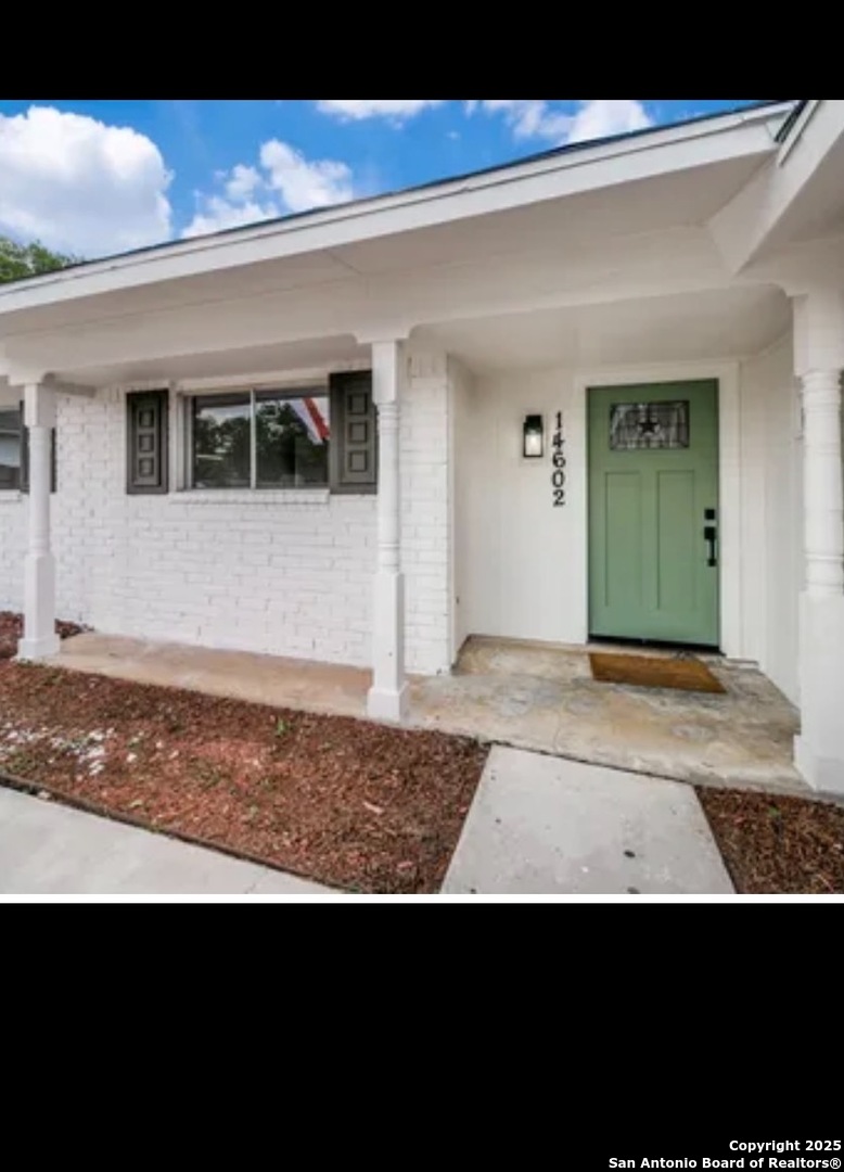 a view of front door
