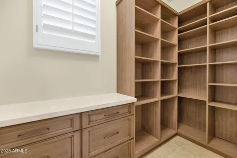 a close view of closet