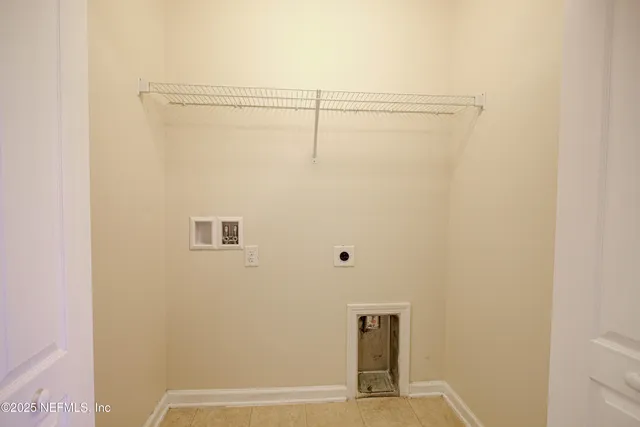 a view of small space with empty racks