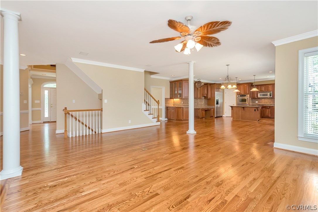 10705 Chatham Ridge Way Spotsylvania, VA 22551 - Photo 8 of 40 a view of a livingroom with a ceiling fan