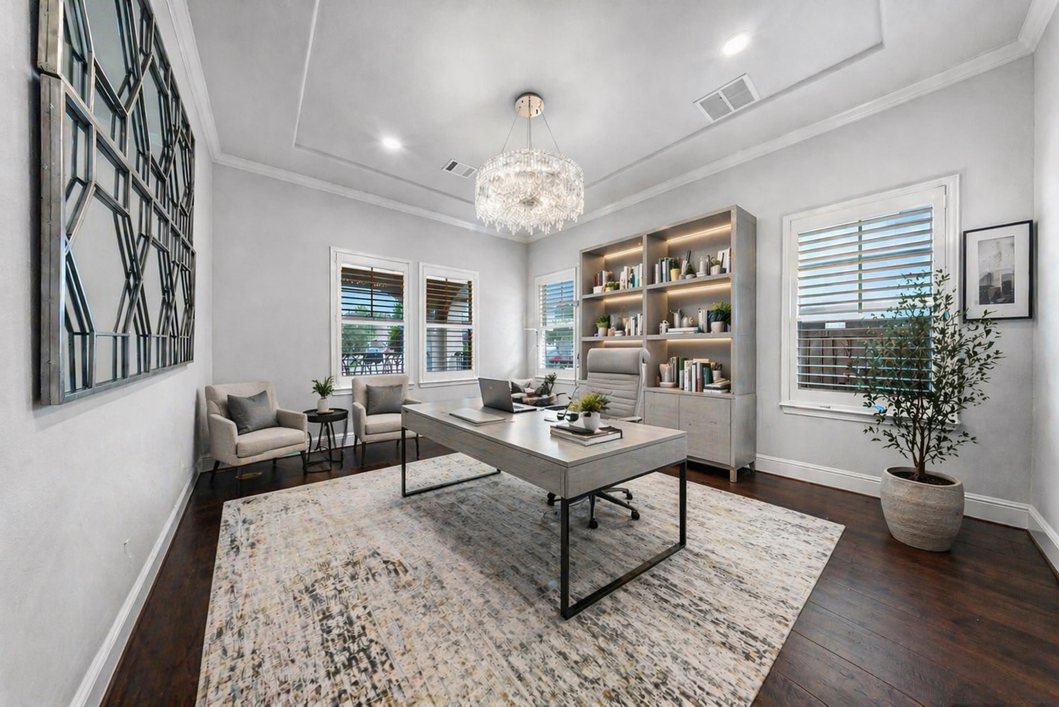5403 Rouchel Brook Lane Sugar Land, TX 77479 - Photo 6 of 42 Virtually staged as a private home office, this versatile space offers the flexibility to be tailored to the buyer’s vision and lifestyle.