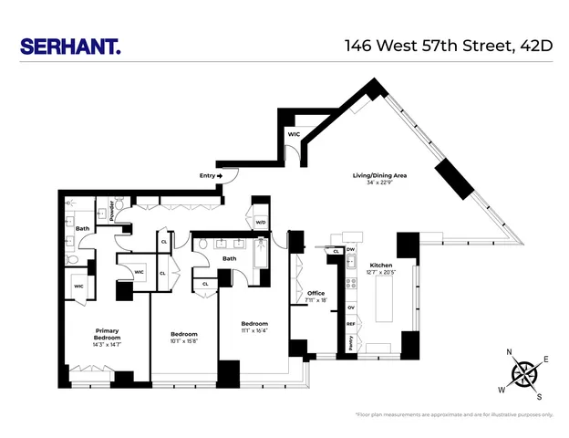$3,995,000 | 146 West 57th Street, Unit 42D | Theater District