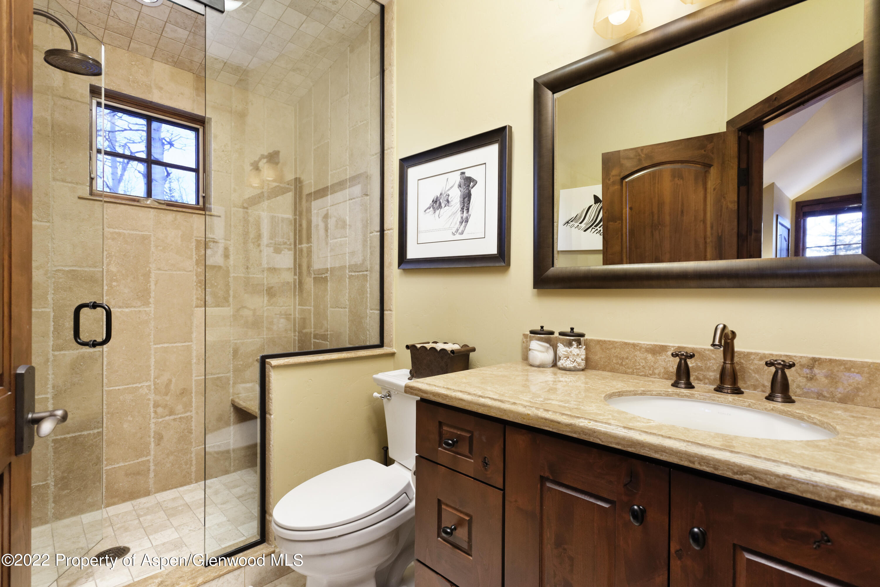 1400 Wood Road Snowmass Village, CO 81615 - Photo 29 of 36 a bathroom with a toilet a sink and mirror