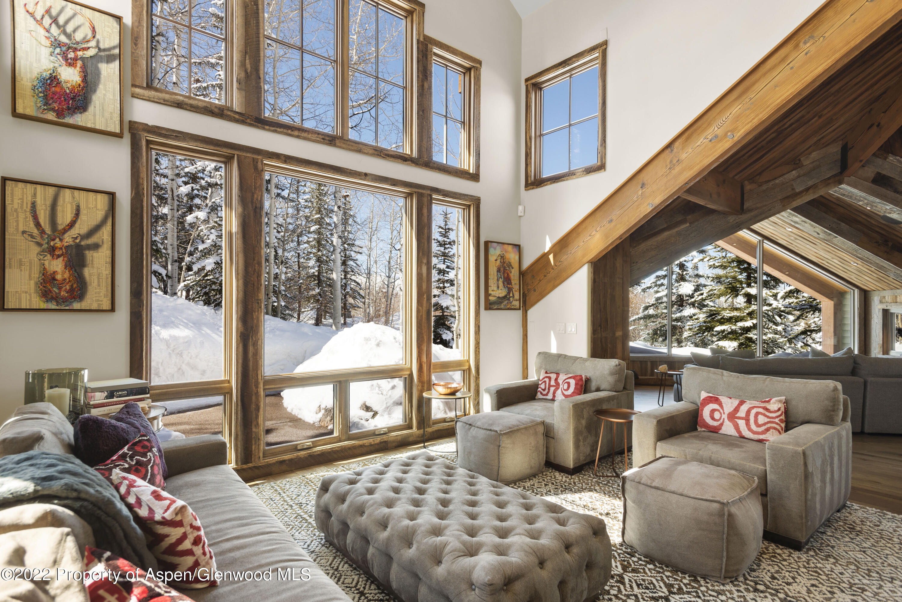 1400 Wood Road Snowmass Village, CO 81615 - Photo 8 of 36 a living room with furniture and a large window
