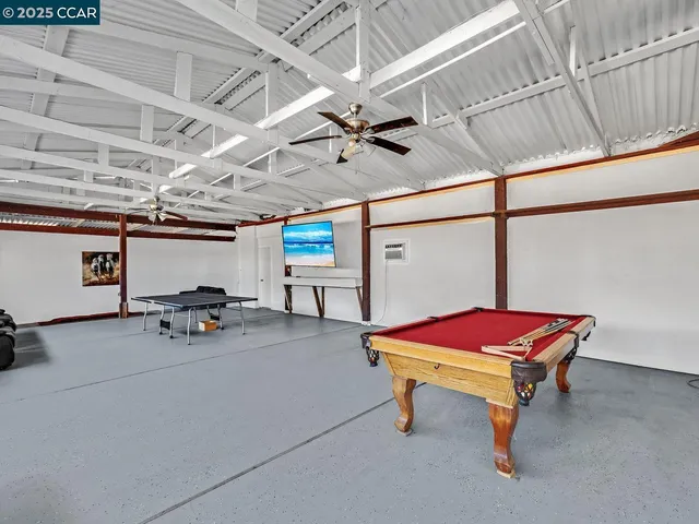 a balcony with hardwood