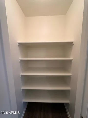 a close view of closet