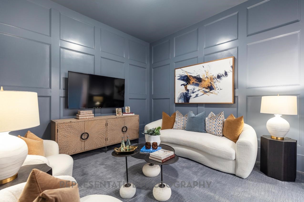 22227 Mount Whitney Road Waller, TX 77484 - Photo 45 of 49 a living room with furniture and a flat screen tv