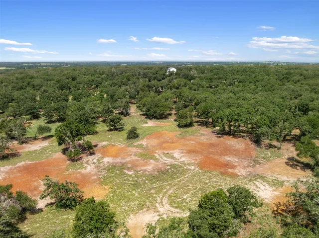 a view of a yard with a house