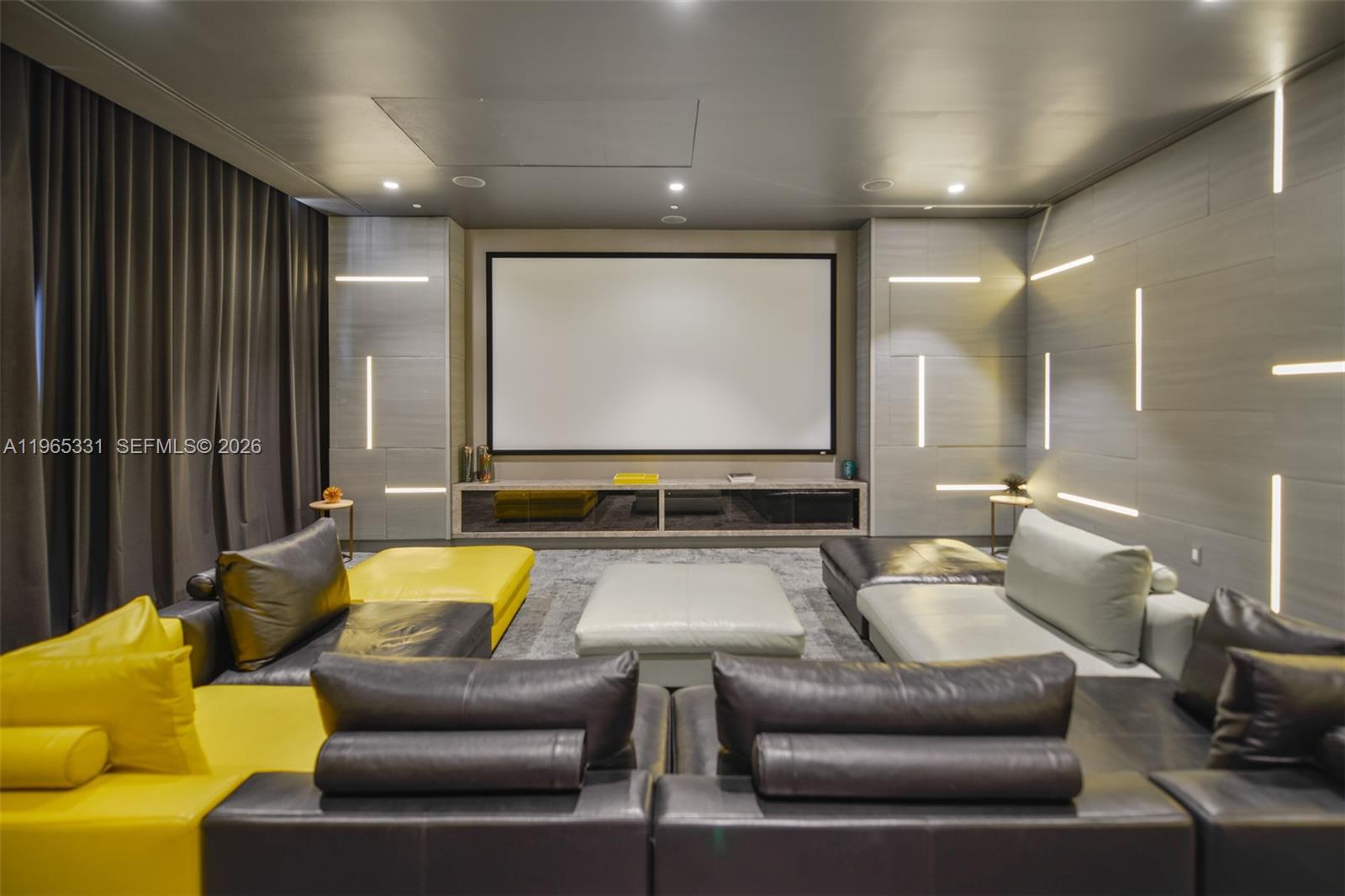 45 Southwest 9th Street, Unit 1107 Miami, FL 33130 - Photo 21 of 50 a projector room with furniture