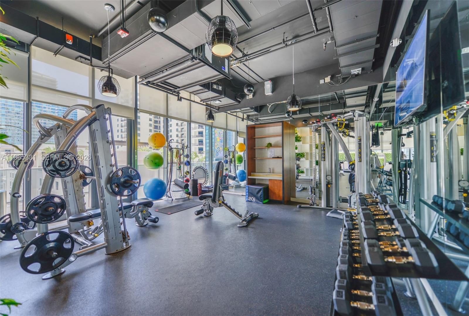 45 Southwest 9th Street, Unit 1107 Miami, FL 33130 - Photo 36 of 50 a view of gym