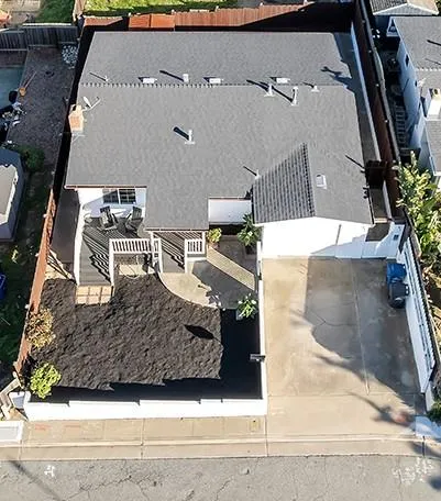 a view of a house with patio