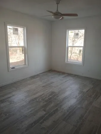 an empty room with a window