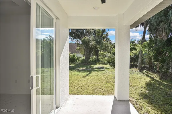 a view of a porch