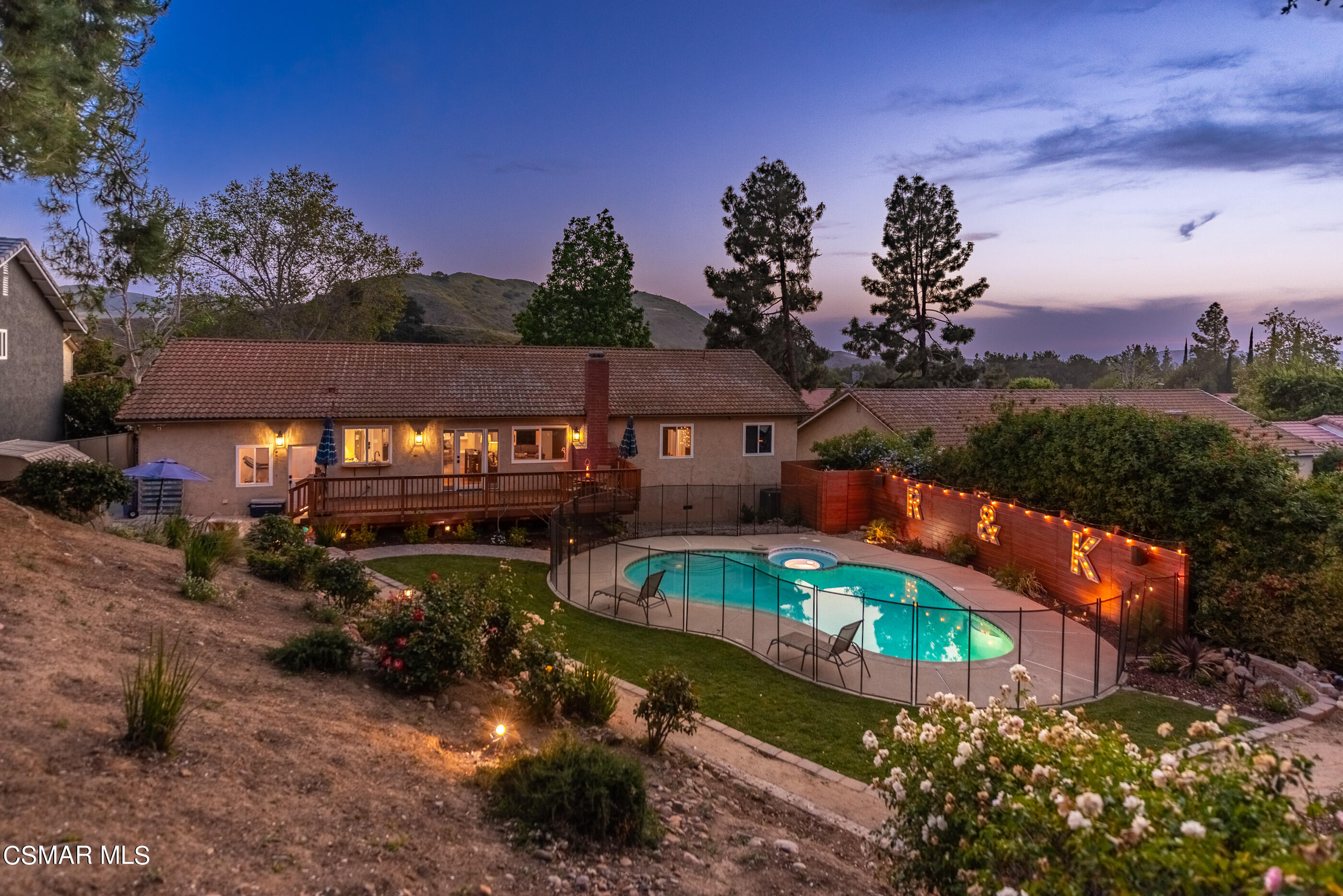 1137 Rambling Road Simi Valley, CA 93065 - Photo 74 of 77 an aerial view of a house with garden space ocean view