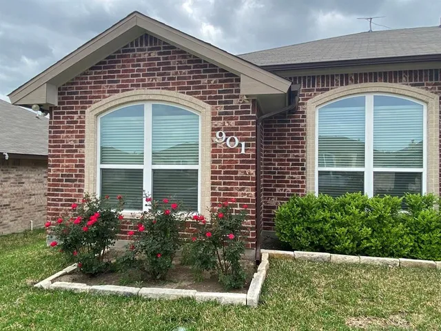 a front view of a house