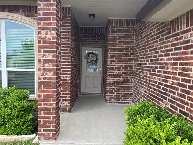a view of front door of house