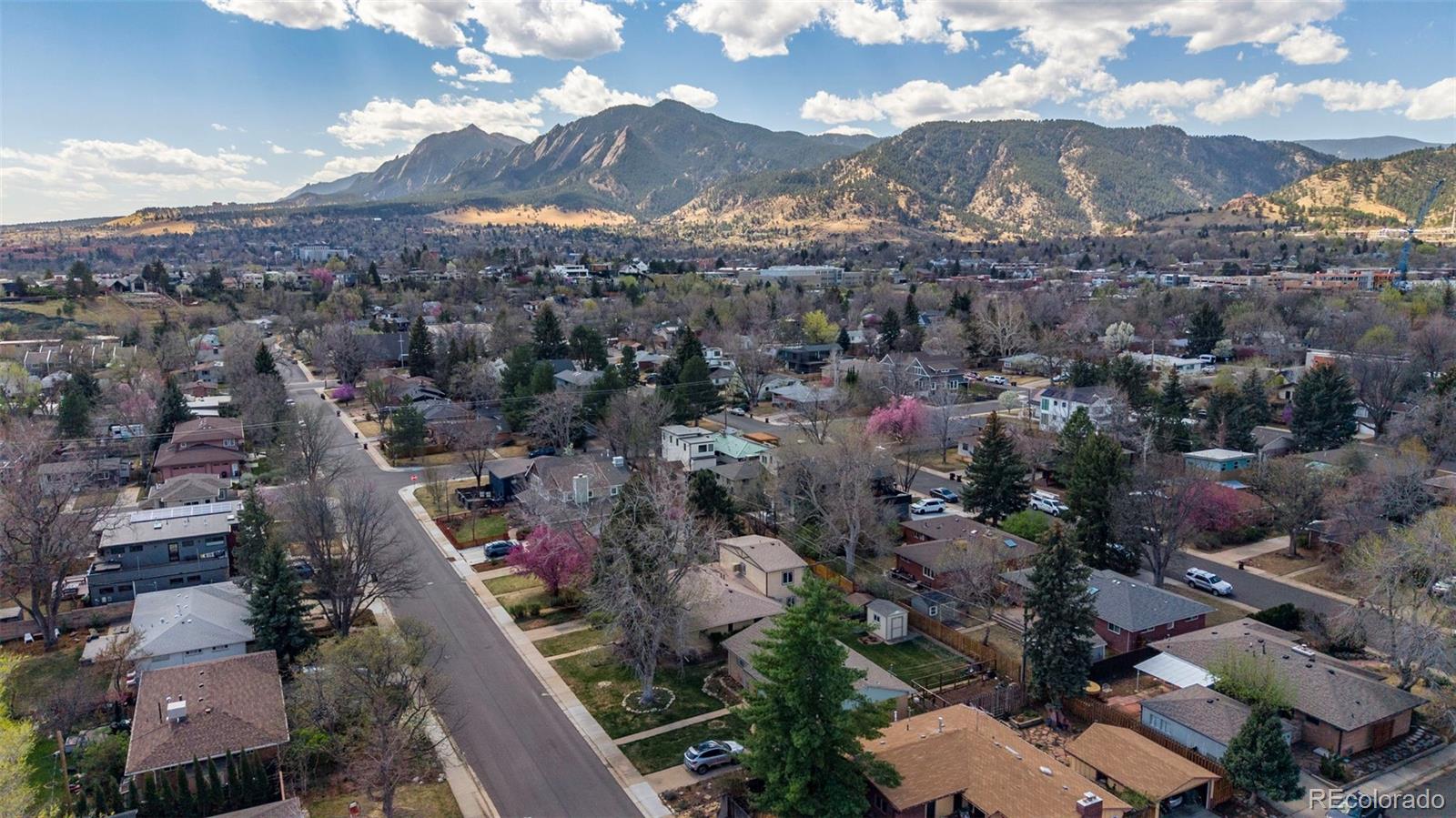 2935 17th Street Boulder, CO 80304 - Photo 35 of 38 an aerial view of residential houses with outdoor space and street view