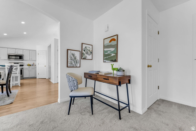 1147 West State Road Lehi, UT 84043 - Photo 14 of 31 Bright interior featuring light-toned walls and contrasting flooring