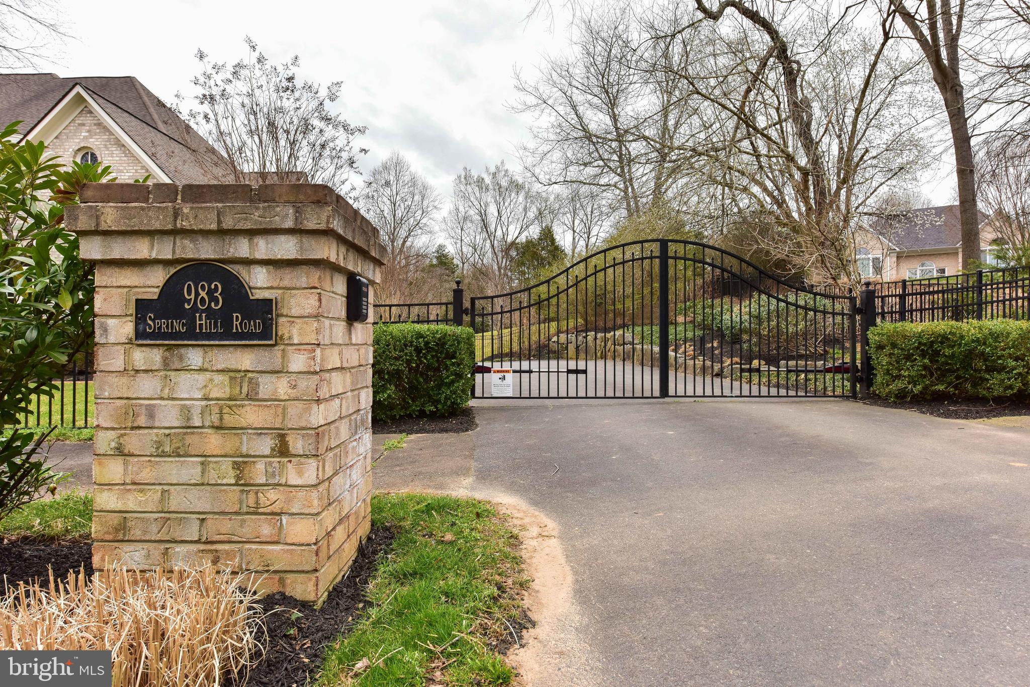 983 Spring Hill Road McLean, VA 22102 - Photo 2 of 41 Electronically controlled gated entrance