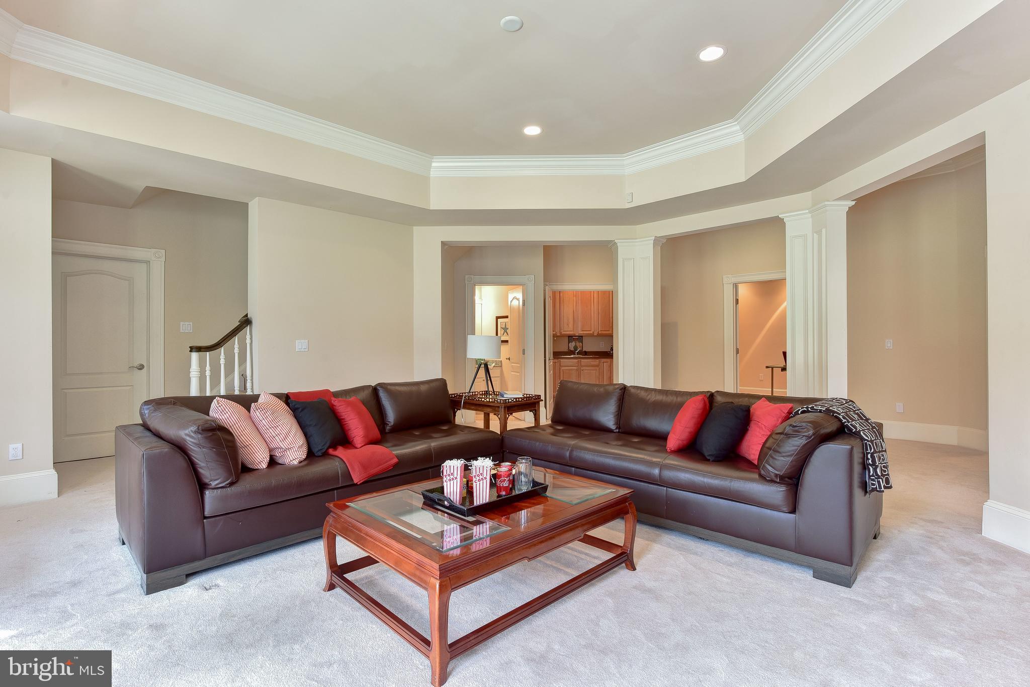 983 Spring Hill Road McLean, VA 22102 - Photo 26 of 41 Tray ceiling and gas fireplace in Recreation Room