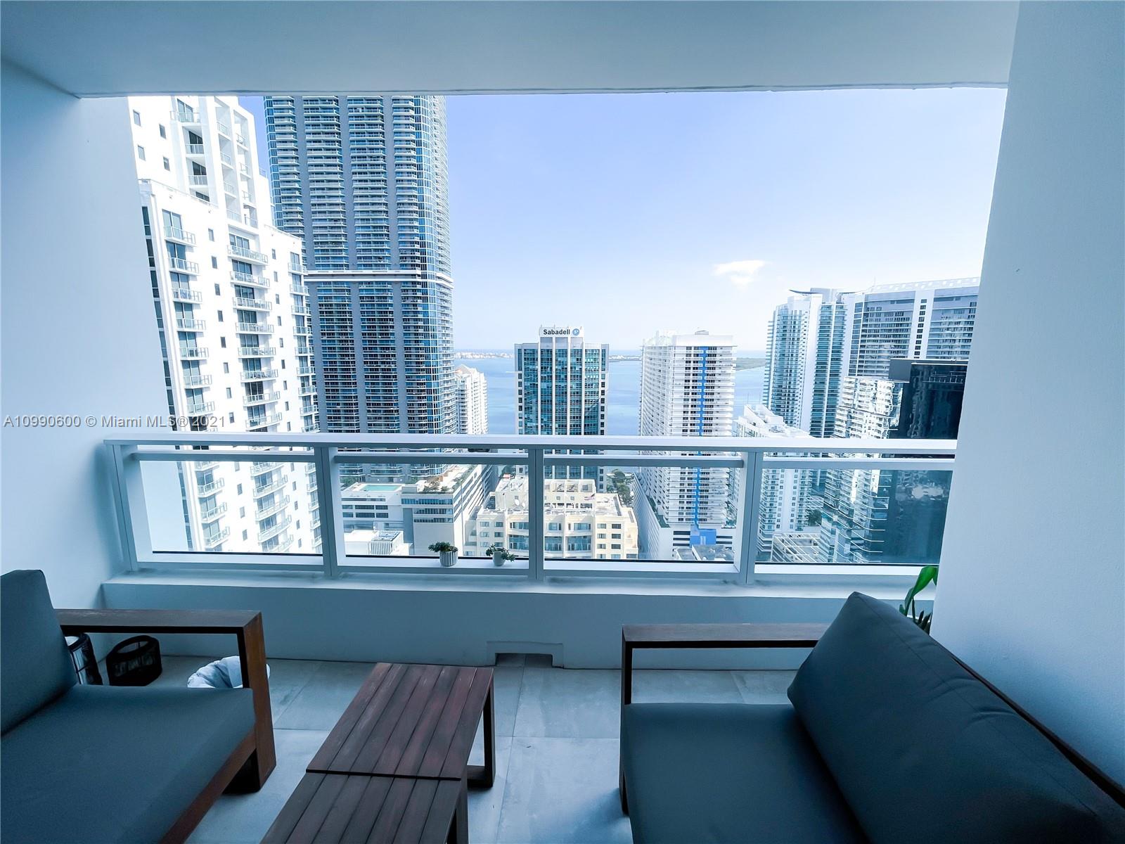 1080 Brickell Avenue, Unit 3702 Miami, FL 33131 - Photo 21 of 39 a view of balcony with furniture