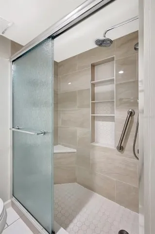 a aerial view of a house with a garden