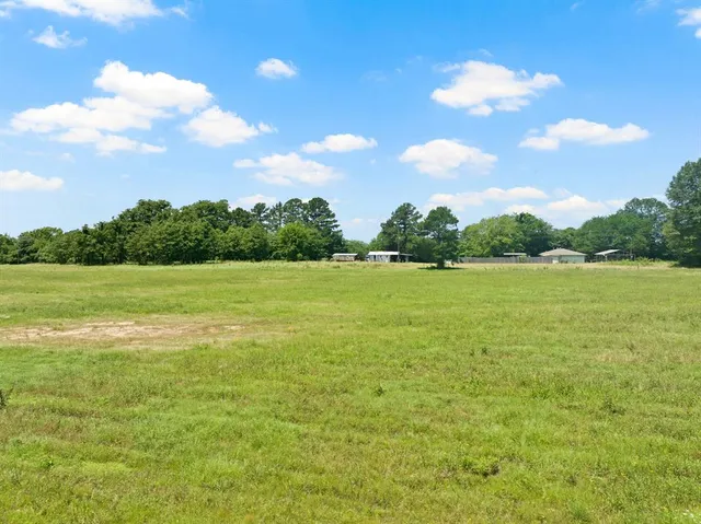a view of a lake from a yard