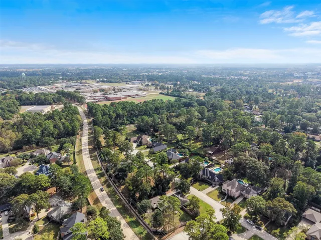 an aerial view of multiple house
